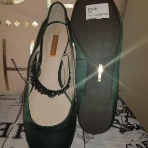 Louise et Cie emerald green flats